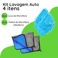 Kit Luva e Toalha de Microfibra 30x40cm - Limpeza Automotiva e Doméstica - imagem 3
