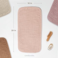 Toalhas de Boca para Bebê Comfy Cubs - 100% Algodão Macio, 6 Camadas Extra Absorventes - Pacote com 10 Unidades - imagem 4