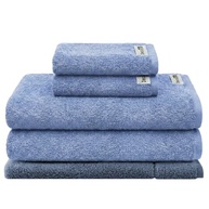Decolab Jogo de Toalhas 100% Algodão Premium - Maciez e Absorção Máxima (Azul-marinho e Azul-claro, 5 Peças) - imagem 2