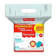 Toalhas Umedecidas Fisher Price com Perfume - 200 Unidades - imagem 1