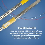 Mop Giratório Safe Pro com Centrífuga 360° e Refis de Microfibra - Limpeza Profunda em Todos os Pisos - imagem 3