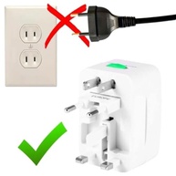 Conjunto 2 Adaptadores de Tomada Universal Premium DUPIN - Bivolt Global 110/220V - imagem 4