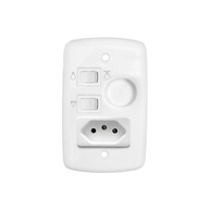Controle de Ventilador de Teto 4x2 Bivolt 110V/220V com Tomada 10A - Controle Total e Prático - imagem 2