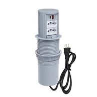 Torre de Tomada Totem Slim: 2 Tomadas 20A + 2 USB 3.5A - Elegância e Praticidade em Preto - imagem 3