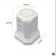 Torre de Tomada 9 Tomadas + 6 USB (2 Tipo-C) - Extensão Elétrica Inteligente 2500W Branco - imagem 3
