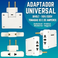 Kit 2 Adaptadores Tomada Articulado 2 e 3 Pinos Bivolt 10A/20A - Mais Espaço e Segurança! - imagem 4