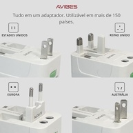 Kit 2 Adaptadores Tomada Universal: Viaje Conectado em +150 Países! - imagem 4