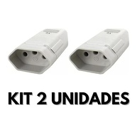 Conjunto 2 Adaptadores Tomada Fêmea Bipolar com Terra 10A 250V Premium DUPIN - Segurança e Praticidade - imagem 2