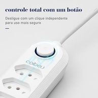 Régua Tomada 4 Tomadas + 3 USB: Organize sua Energia com Estilo e Segurança (2m) - imagem 4