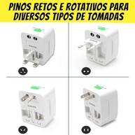 Kit 2 Adaptadores de Tomada Universal Bivolt - Viagem e Uso Doméstico Sem Limites - imagem 4