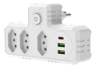 Régua Tomada Inteligente com 3 Tomadas, 2 USB e 1 Type-C - Potencialize seu Espaço com Segurança e Tecnologia Bivolt - imagem 2