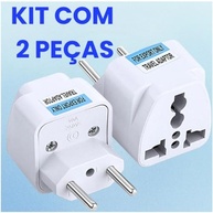 Kit 2 Adaptadores Tomada Universal Europa/UK para Brasil 10A Bivolt - Viagem e Eletroportáteis - imagem 3