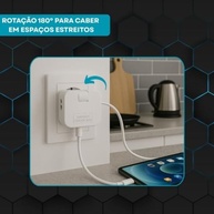 Adaptador Tomada Articulado Bivolt 4 em 1: 2 USB + 2 Tomadas - Carregue Tudo! - imagem 5