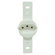 Tomada Embutir Redonda 10A 250V 2P+T Branca Weg – Sem Placa - imagem 1