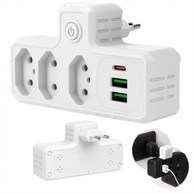 Extensão Tomada 3 Saídas + 3 USB (1 USB-C) | Régua de Energia Premium com Proteção - imagem 1