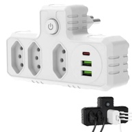 Extensão Elétrica Premium: 3 Tomadas, 2 USB + 1 Tipo-C, Bivolt 2500W | Organize e Carregue Tudo! - imagem 2