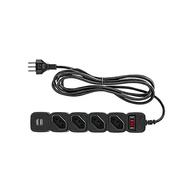 Filtro de Linha Intelbras EPE 204+ Preto: 4 Tomadas + 2 USB para Proteção e Carregamento - imagem 2