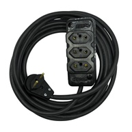 Extensão Elétrica Industrial 5m Cabo PP 2x2.5mm com 3 Tomadas - Alta Resistência - imagem 1