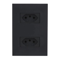 Tomadas BLux Recta Black Satin: Design e Segurança - imagem 1