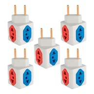 KIT 5 Adaptadores Benjamim Cubo 3D Premium: Mais Tomadas com Segurança e Estilo! - imagem 2