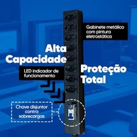 Régua de Tomadas 8 Saídas com Disjuntor 20A e Cabo 1m: Segurança e Conectividade Total - imagem 4