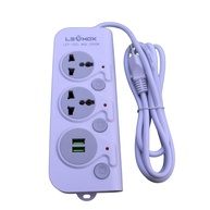 Extensão Elétrica Premium: 2 Tomadas Universais + 2 USB, Bivolt, 2m Cabo e Interruptores Individuais - imagem 1