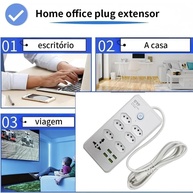 Extensão Elétrica 7 Tomadas + 4 USB Bivolt: Proteção Total e Carregamento Rápido para seu Escritório e Casa - imagem 2