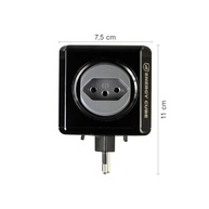 Adaptador Energy Cube Gshield: Multiplicador de Tomadas Bivolt com USB-A, Tipo C e Proteção contra Sobretensão - Preto - imagem 3