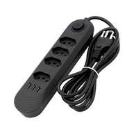 Extensão Elétrica 4 Tomadas + 3 USB 2m Bivolt - Potencialize suas Conexões! - imagem 2