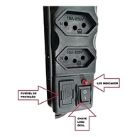 Régua Extensora Drap 6 Tomadas Universal com Chave Liga/Desliga - Organize sua Energia! - imagem 4