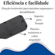 Régua de Tomada 5 Tomadas + 4 USB (1 Tipo-C) 2m 2500W - Proteção e Conectividade Total! - imagem 5