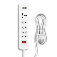 Régua de Tomada Inteligente: 4 Tomadas, 1 Universal, 2 USB + 1 USB-C com Carregamento Rápido e Extensão 2m - imagem 2