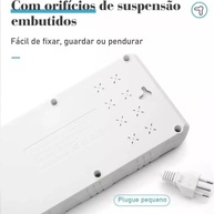 Extensão Elétrica 7 Tomadas + 4 USB Bivolt: Proteção Total e Carregamento Rápido para seu Escritório e Casa - imagem 5