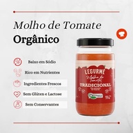 Legurmê Molho de Tomate Orgânico Tradicional 330g - imagem 2