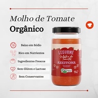 Legurmê Molho De Tomate Orgânico Com Azeitona 330g - imagem 3