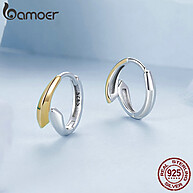 Brincos Bamoer 925 Prata: Elegância Diária em Dois Tons - imagem 2