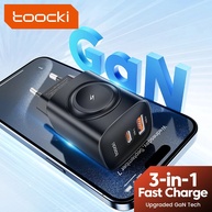 Toocki 20W: Carregador 3x1 Turbo para iPhone, Apple Watch e USB-C - imagem 1