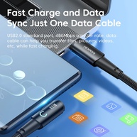 Cabo USB-C Toocki: Carregamento Turbo e LED! - imagem 2