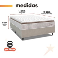 Cama Box Colchão Casal com Molas Ensacadas City Pillow Top 138x188cm - Conforto Premium com Estilo - imagem 4