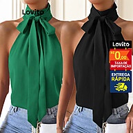 💃 Top Halter com Laço Frontal Feminino Elegante - imagem 1