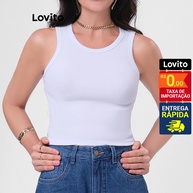 Top Regata Feminina Básica Lisa Lovito: Leve e Confortável - imagem 1