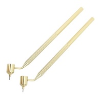 TOPINCN 2PCS 0.5mm & 0.7mm Governando Pen Set, Ajustável Slant Nib Paint Pen, Alumínio Skid Resistência Handle Fluid Writer para Retocar Reparação, Desenho de Arte, Cerâmica & DIY - imagem 2
