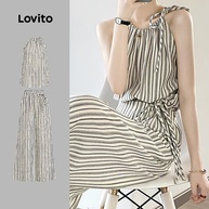 Tops e Calças Listradas Lovito: Seu Look Casual! - imagem 1