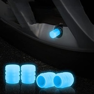 Tampas de Válvula de Pneu Fluorescentes Azuis - Toque de Luxo e Segurança Noturna para Seu Carro - imagem 2
