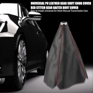 Bota de Câmbio Universal Preta com Costura Vermelha: Toque Esportivo e Elegância para Seu Carro - imagem 3