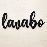 Lavabo - Adorno 3D Preto para Porta e Parede | Decoração Moderna Toque 3D - imagem 2