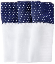 Baby Deluxe Babete Fralda 3 Peças Marinho Poá - Toque Macio, Lavável e Antialérgico - imagem 1
