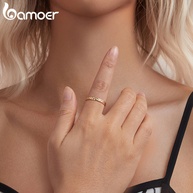 Anel Prata 925 Bamoer: Elegância Torcida - imagem 2