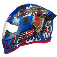 Capacete Fechado Pro Tork Stealth Dragon Azul Tam. 62: Segurança e Estilo para Sua Pilotagem - imagem 1