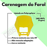 Carenagem Farol Bros 150: Amarelo Trancoso Pro Tork - imagem 1
